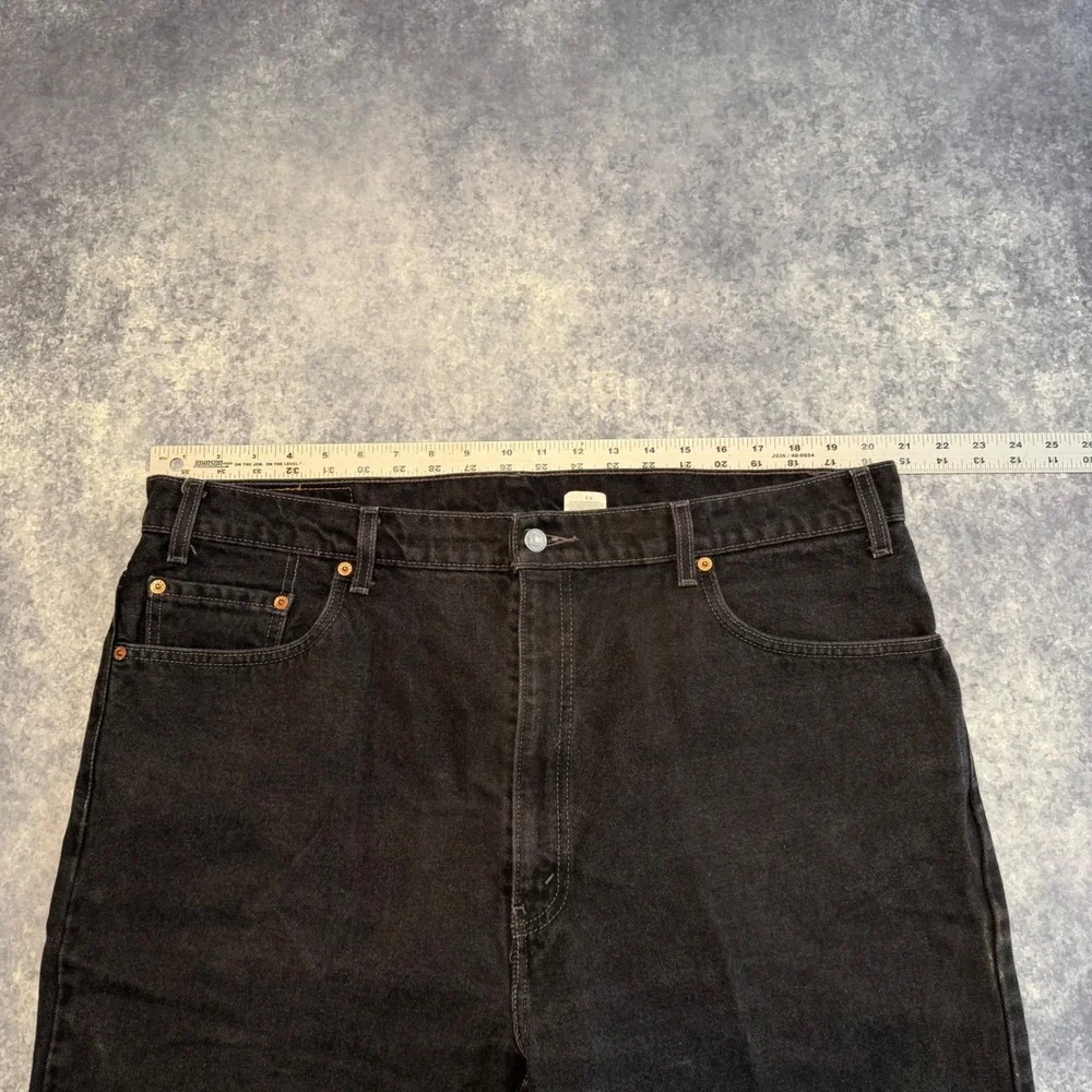 Vintage Levis 505 Regular Fit Straight Leg Jeans Mens 42x30‎ Black Denim 90s